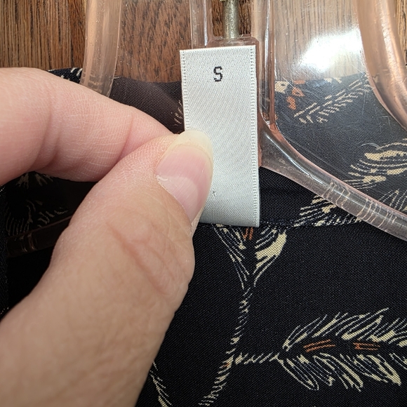 #51 SOYA CONCEPT | Navy Blue & Brown Floral Buttonup Blouse - Women's Small - Picture 7 of 9